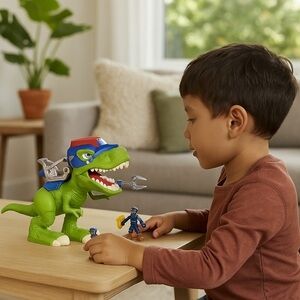 Playskool Heroes Chomp Squad Troopersaurus and Bobby Badge